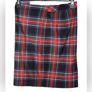 J. crew, the pencil plaid wool lined skirt
